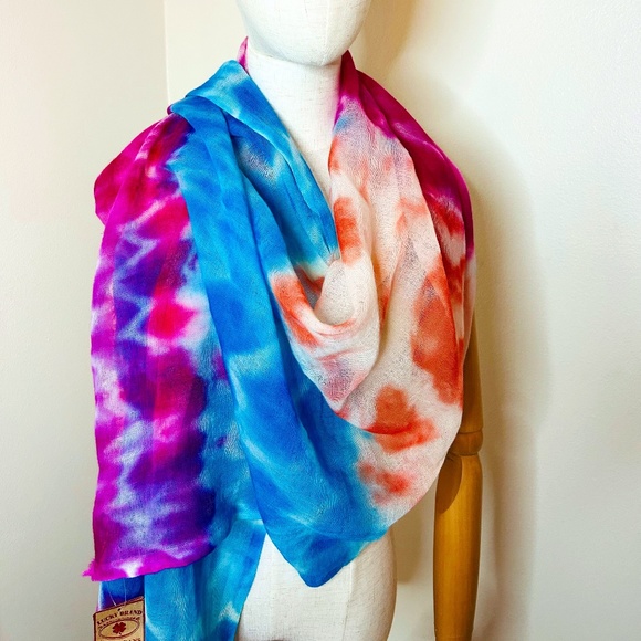 Summer Scarf/Coverup Tye-dyed              NEW - Picture 1 of 4
